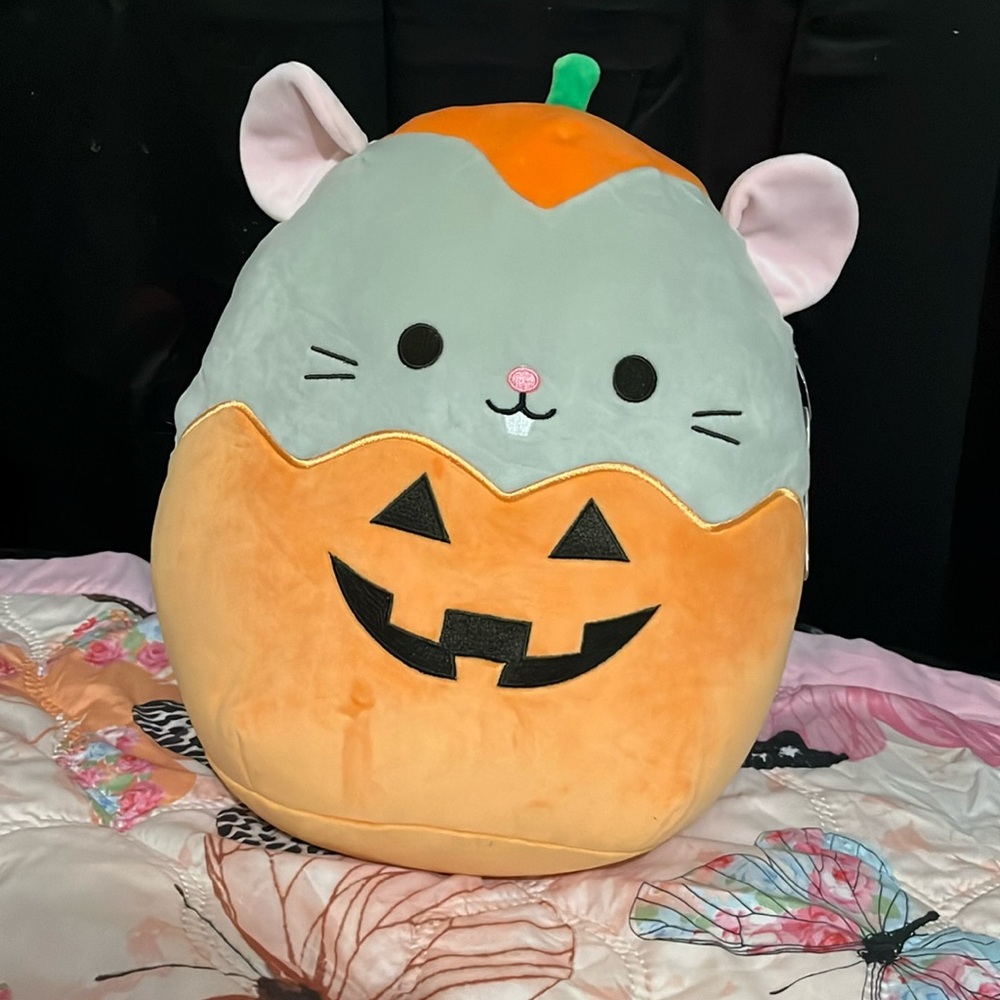 Halloween squishmallow with tag